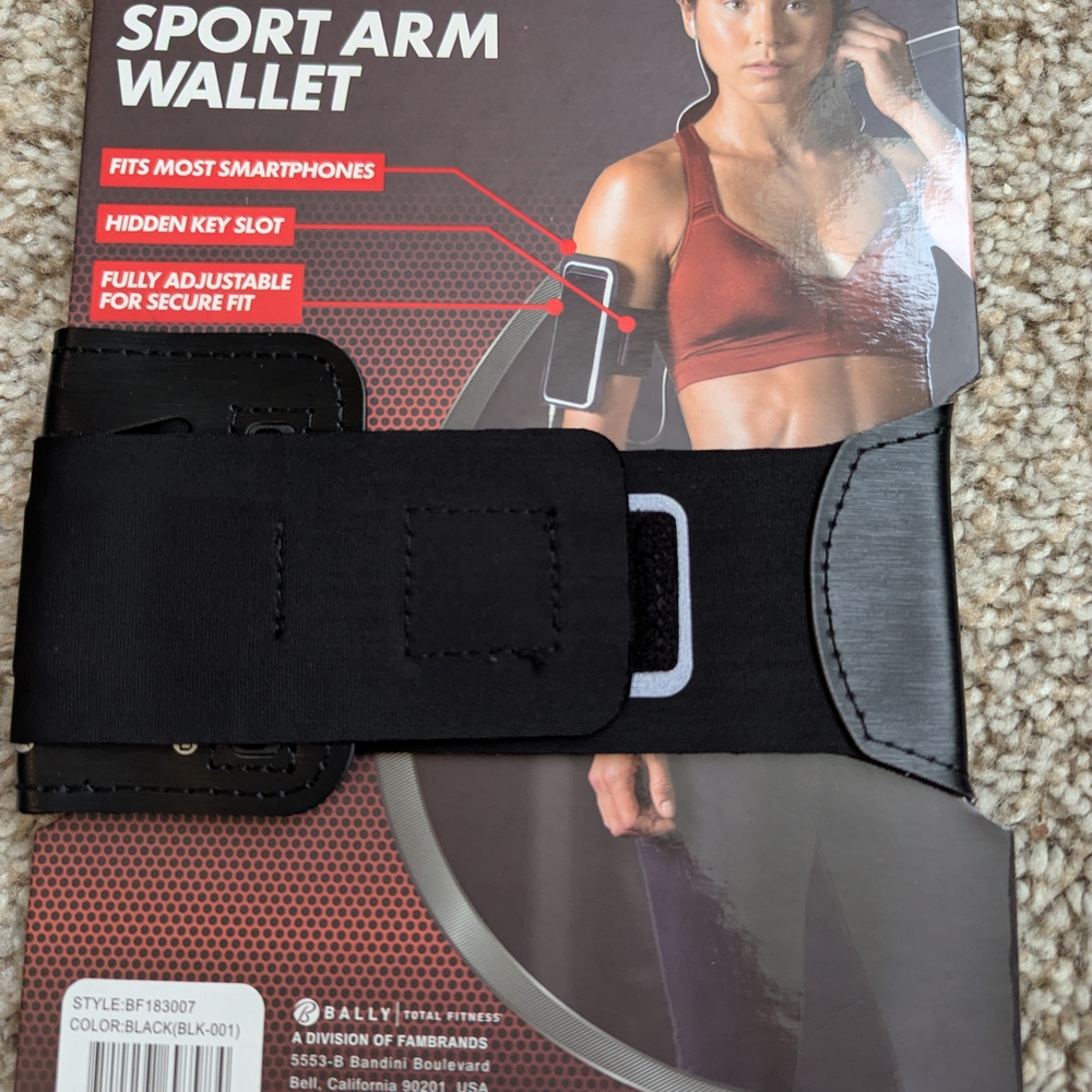 Bally Black Sport Arm Wallet for Cell Phones - Picture 2 of 3
